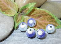Heijastava helmi, 8mm, liila-hopea, 1kpl