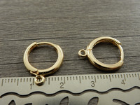 Korvakorurengas lenkillä, 17x13.5x2mm, vaaleakulta, 1pari