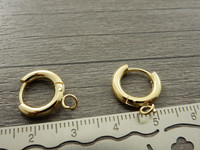 Korvakorurengas lenkillä, 16x13.5x2.5mm, kulta/rst, 1pari