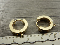 Korvakorurengas lenkillä, 15x13x4mm, kulta/rst, 1pari