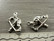 Jääkiekkoilijariipus, 25x16mm, kromi, 1kpl
