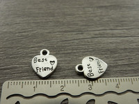 Best friend riipus, 13x10mm, kromi, 1kpl