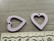 Puuriipus sydän, 25x23mm, liila, 1kpl