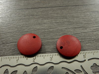 Puuriipus ympyrä, 15mm, punainen, 1kpl