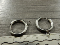 Korvakorurengas lenkillä, 19x17x2.5mm, rst, 1pari