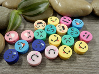 Fimohelmi hymy, 10mm, mixsetti, 20kpl