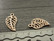 Lehtiriipus, 18x10mm, ruusukulta, 1kpl