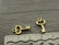 Avainriipus, 16x9mm, kulta, 1kpl