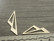 Tuplakolmioriipus, 40x13mm, vaaleakulta, 1kpl