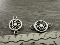 Ympyräriipus/ linkki, 19x12mm, kromi, 1kpl