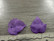 Lehtiriipus akryyli, 23x21mm, liila, 1kpl