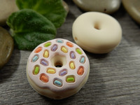 Silikonihelmi donitsi, 22mm, värikäs, 1kpl