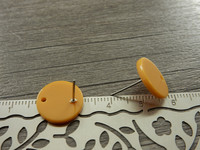 Korvakorutappi ympyrä reiällä, 14x13mm, vaaleanoranssi, 1pari