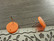 Korvakorutappi ympyrä reiällä, 14x13mm, oranssi, 1pari