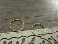 Linkki ympyrä, 14x1mm, umpi, kulta, 10kpl
