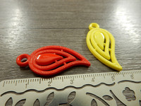 Lehtiriipus akryyli, 36x17mm, mixsetti, 10kpl
