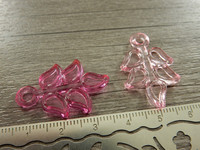 Lehtiriipus akryyli, 30x19mm, mixsetti, 10kpl