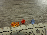 Akryylihelmi fasetoitu bicone, 6mm, mix setti, 20kpl