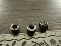Akryylihelmi putki, 8x7.5mm, hopea, 20kpl