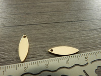 Lehtiriipus, 16x5mm, kulta, 1kpl