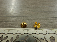 Helmihattu kukka, 8x4mm, kulta, 20kpl