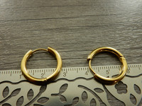 Korvakorurengas, 19x2.5mm, kulta/rst, 1pari