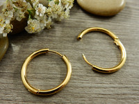 Korvakorurengas, 20x2mm, kulta/rst, 1pari