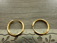 Korvakorurengas, 20x2mm, kulta/rst, 1pari