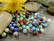 Lasihelmi millefiori, 4mm, mixsetti, 20kpl