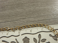 Ovaaliketju, 4x3x0.5mm, rst/kulta, 1m