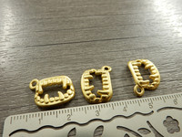 Hampaatriipus, 17x12mm, kulta, 1kpl