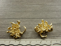 Kukkariipus/linkki, 19x18mm, kulta, 1kpl