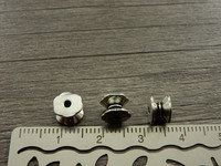 Metallihelmi, 5x7mm, kromi, 10kpl