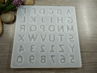 Silikonimuotti kirjaimet ja numerot, 135x135x5.5mm, 1kpl