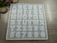 Silikonimuotti kirjaimet ja numerot, 135x135x5.5mm, 1kpl