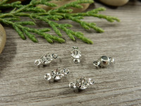 Strassiriipus/linkki, 8x4mm, kromi/kirkas, 1kpl