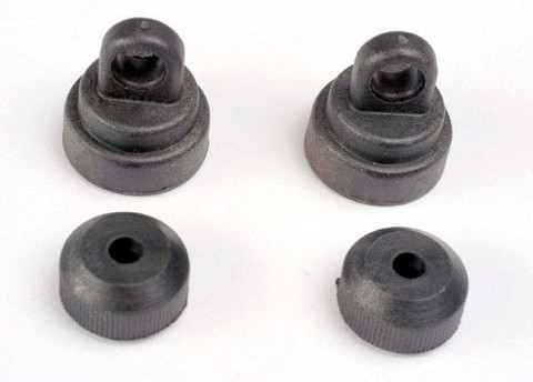 Shock Cap & Bottom Black (2+2) Ultra-Shocks (3767)