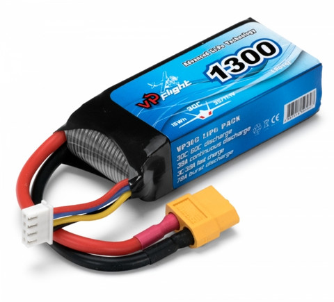 LiPo 1300mAh 3S 11,1V 30C (XT60-Liitin) (LP014FXT)