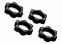 Wheel Nuts Splined 17mm Alu Black (4) E-Revo, X-Maxx (7758A)