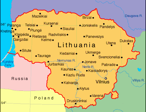 Liettua, , VFR-ilmailukartta 1:500 000 