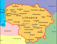 Liettua, 25.3.2021, VFR-ilmailukartta 1:500 000