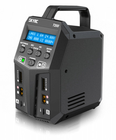 Laturi T200 Duo 12A/2x100W, LiPo/LiFe/LiHV, NiMH, 100-24VAC