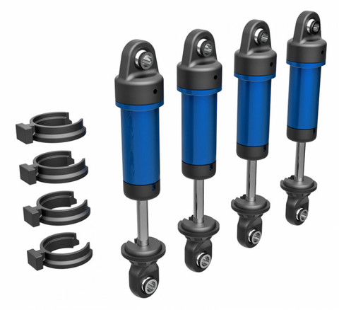 TRX4M Shocks Alu Blue Complete (w/o springs) 4 kpl (9764-BLUE)
