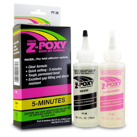 Epoksiliima Z-Poxy 5 min 236,5 ml (PT38)
