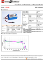Vapex vastaanotinakku 1600mAh, LiFePo4, 6.6V (vp93558)
