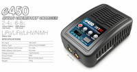 e450 laturi 50W 240 VAC Lipo, Life, LiHV 2-4s ja NiMH 6-8s
