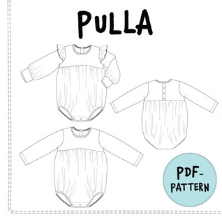 PDF-pattern, Pulla romper with long sleeves