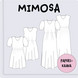Paperikaava, aikuisten MIMOSA-mekko 32-56