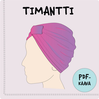 TULOSSA PDF-kaava, TIMANTTI turbaanipipo 46-59 cm