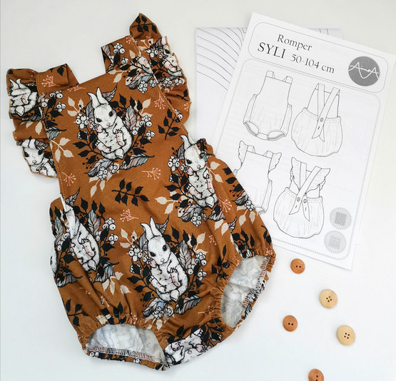 Paperikaava, Syli romper, 50-104 cm